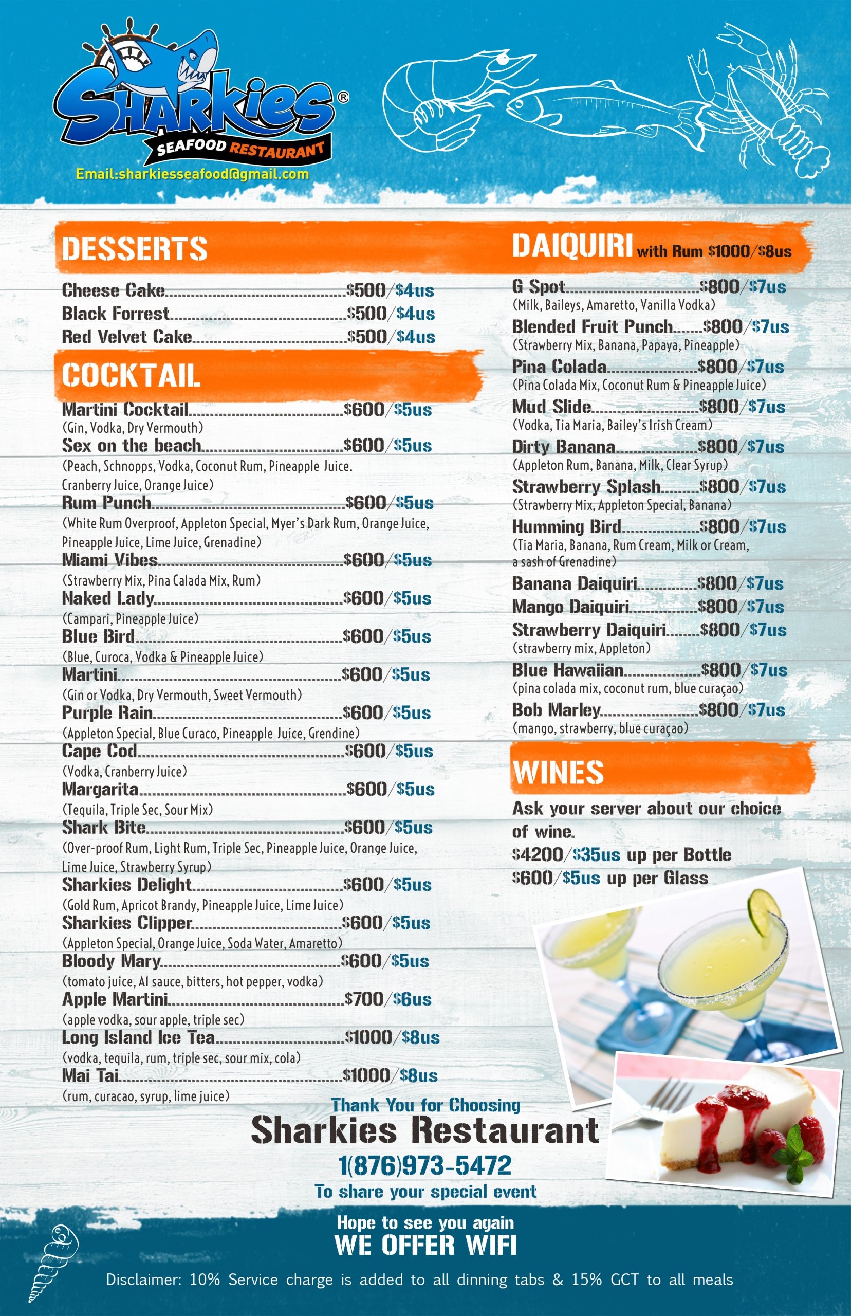 Sharkies Seafood Menu pg3